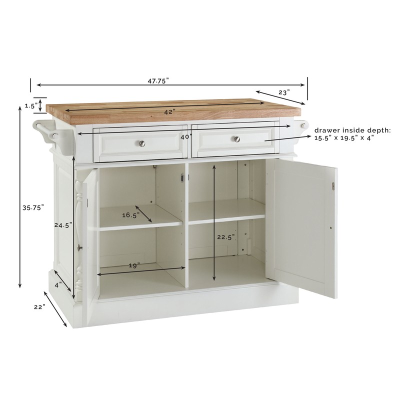 Diamondback 47.75'' Wide Kitchen Island Set