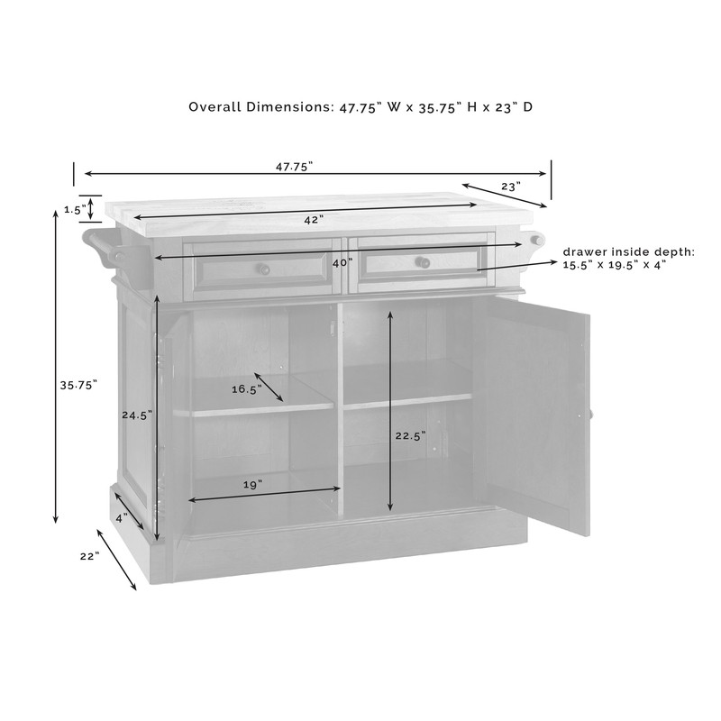 Diamondback 47.75'' Wide Kitchen Island Set