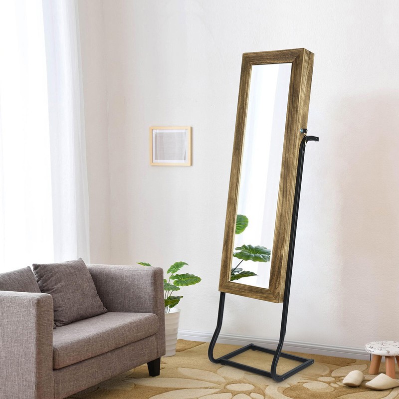Diella 17.7'' Wide Solid Wood Jewelry Armoire with Mirror