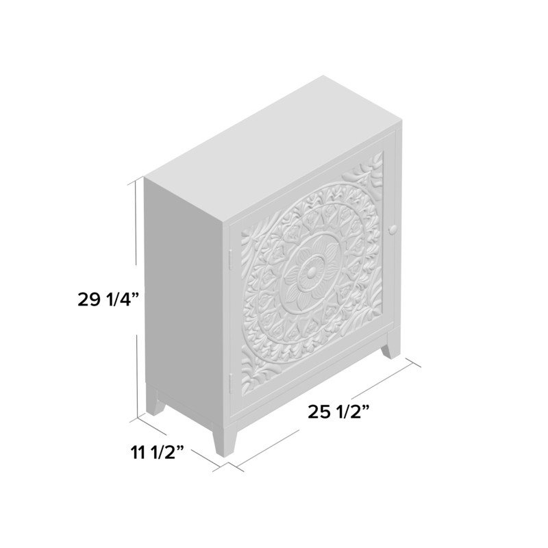 Dix 29.13'' Tall 1 - Door Accent Cabinet