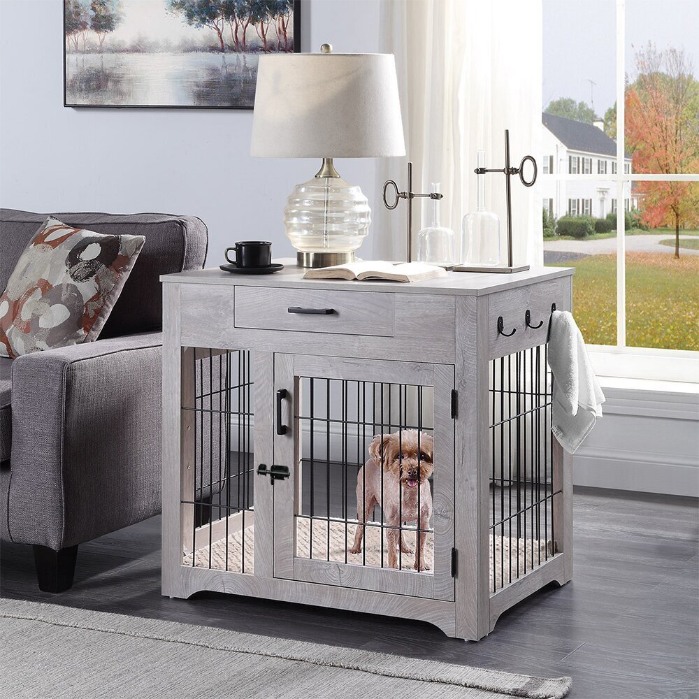 Dog Crate Furniture With Hooks