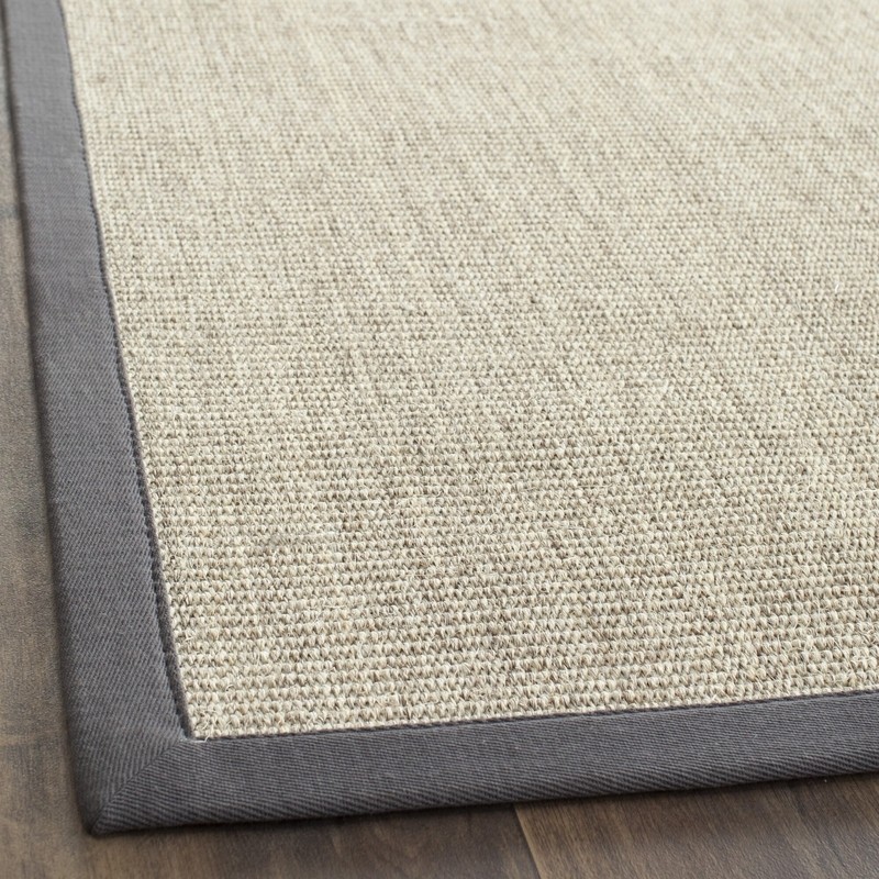 Dollard Jute/Sisal Area Rug in Marble/Grey