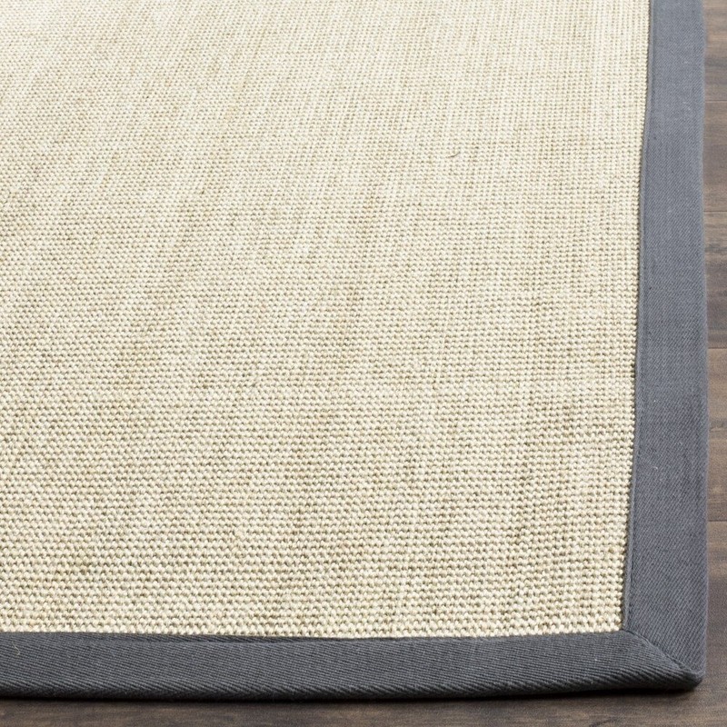 Dollard Jute/Sisal Area Rug in Marble/Grey
