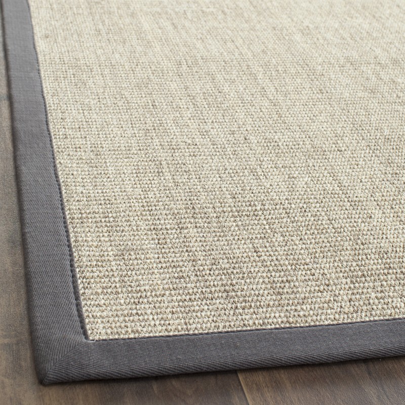 Dollard Jute/Sisal Area Rug in Marble/Grey