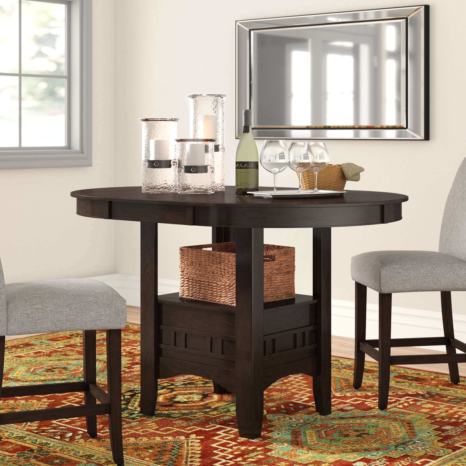 Drop leaf counter dining table for traditional homes