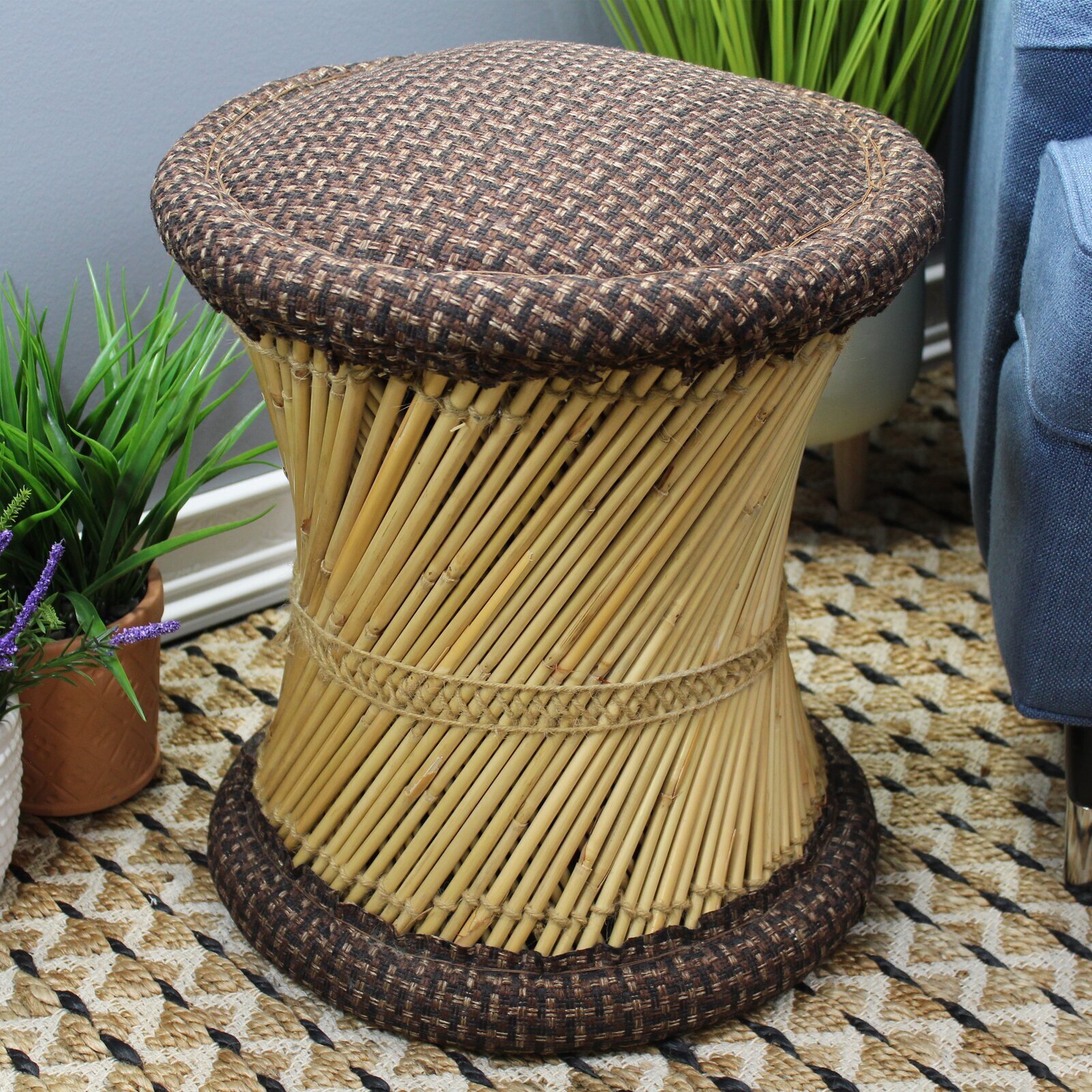 Drum style Small Wooden Stools