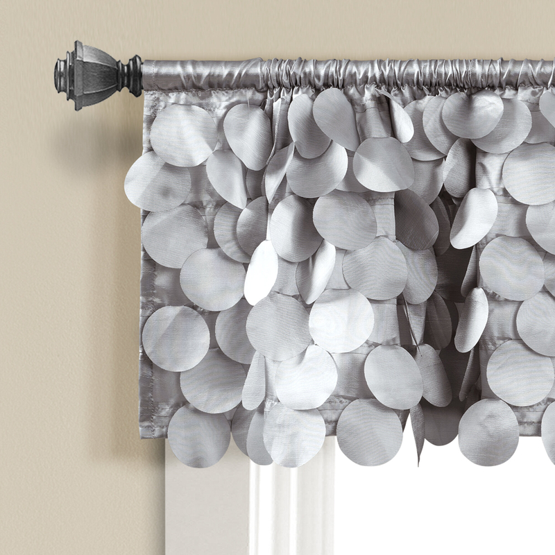 Dure Solid Color Scalloped 70'' Window Valance