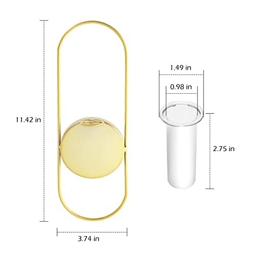 Dyna-Living Wall Sconces Set of Two Candle Holders Gold Candle Sconce Wrought Iron Wall Mounted Candle Holder for Wall Home Decor