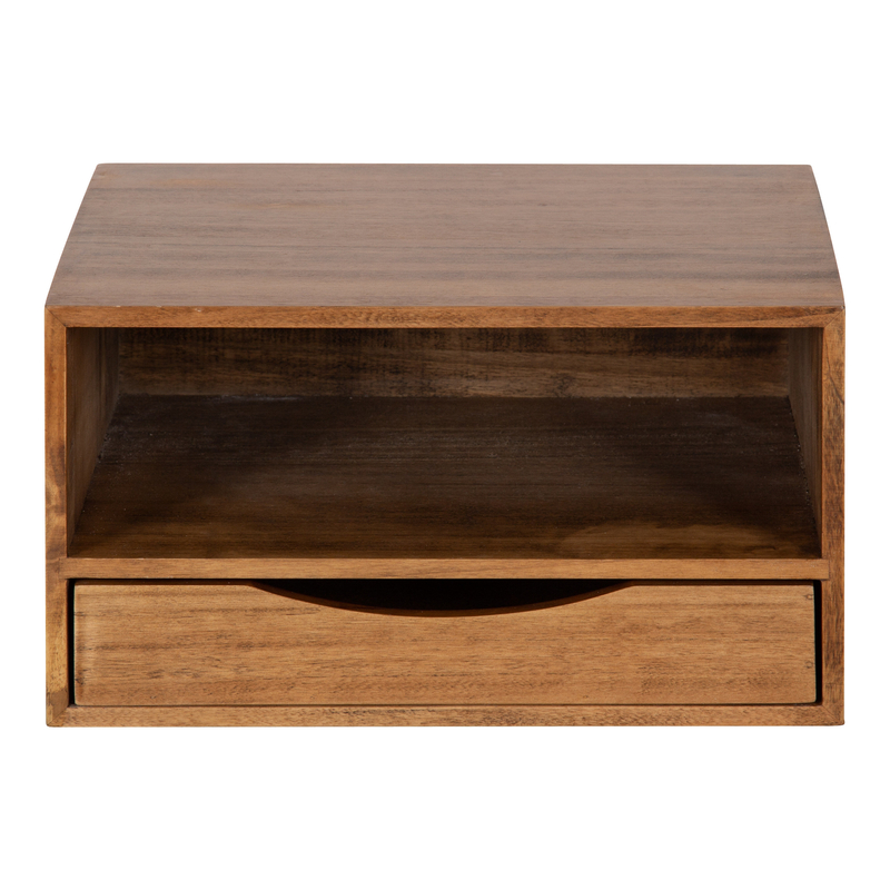 Eldersburg 2 Piece Poplar Solid Wood Floating Shelf with Drawer