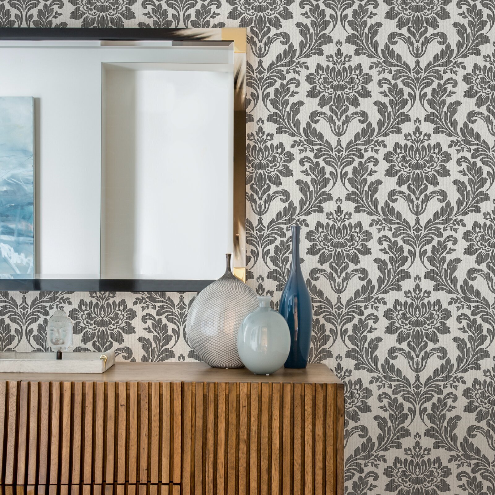 Elegantly textured vinyl wallpaper