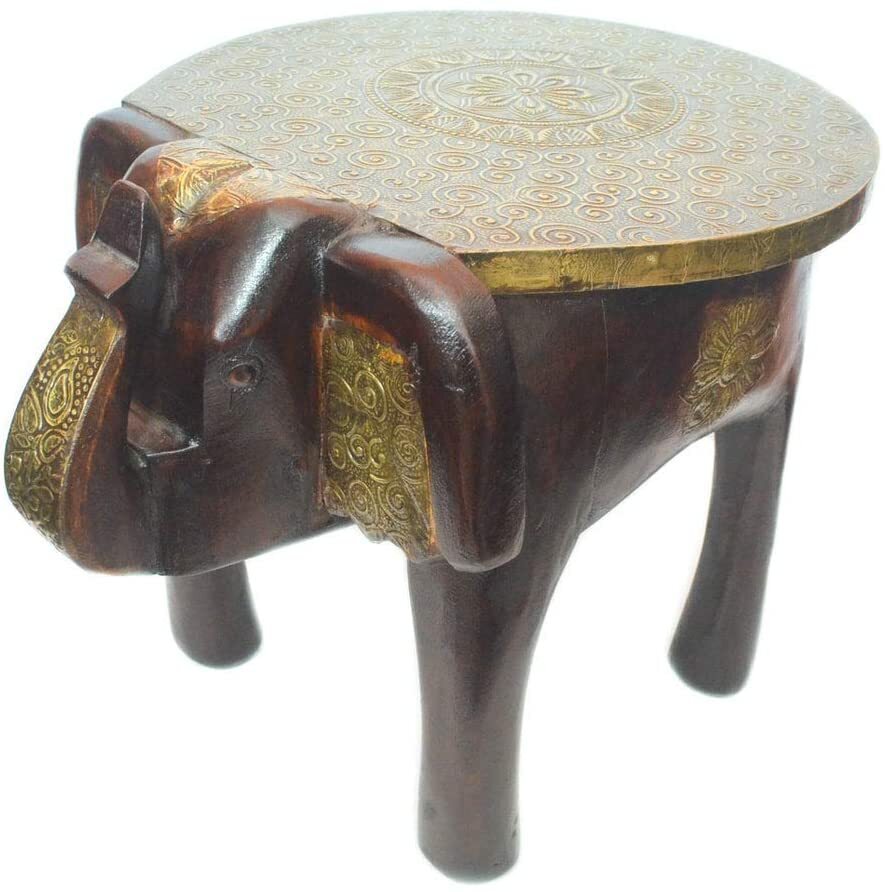 Elephant Wooden Footstool