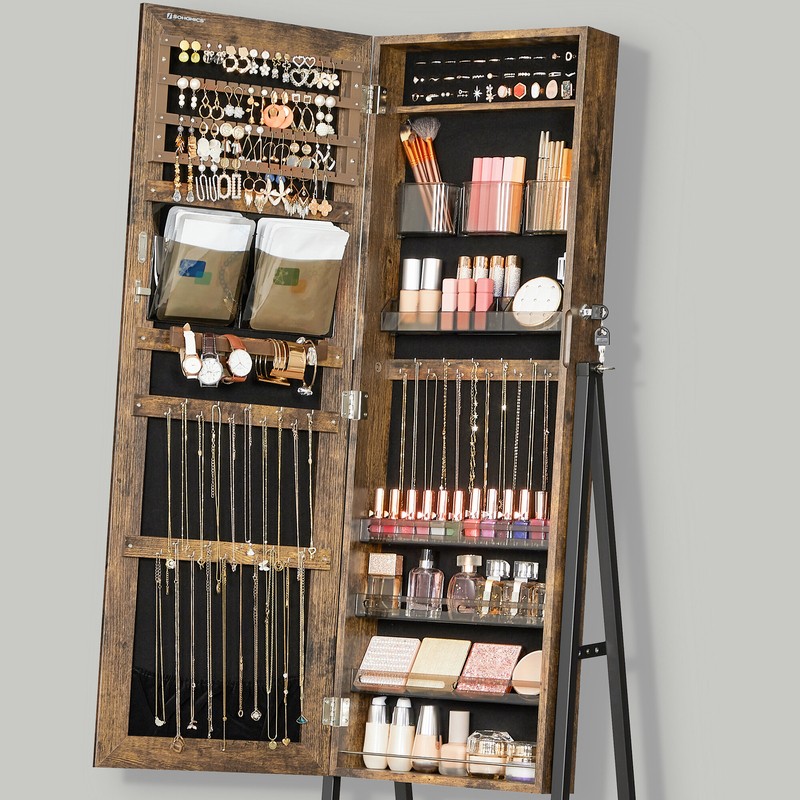 Enderlin 16.3'' Wide Jewelry Armoire with Mirror