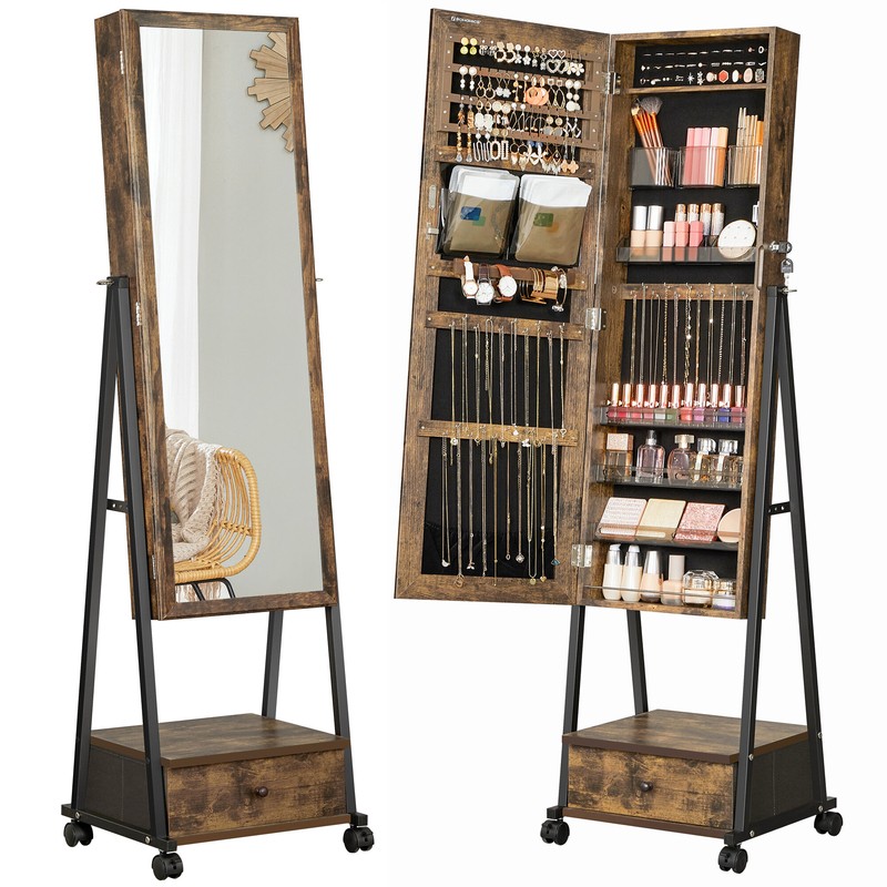 Enderlin 16.3'' Wide Jewelry Armoire with Mirror
