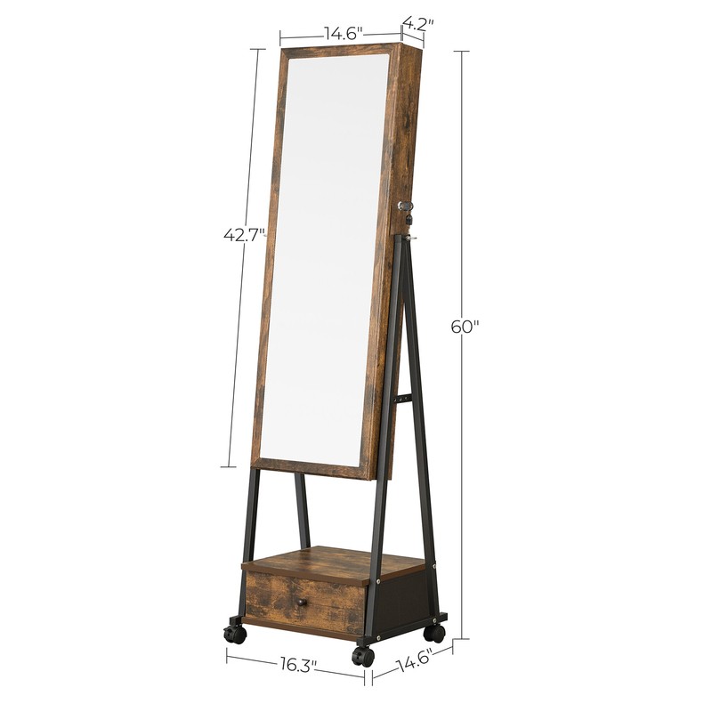 Enderlin 16.3'' Wide Jewelry Armoire with Mirror