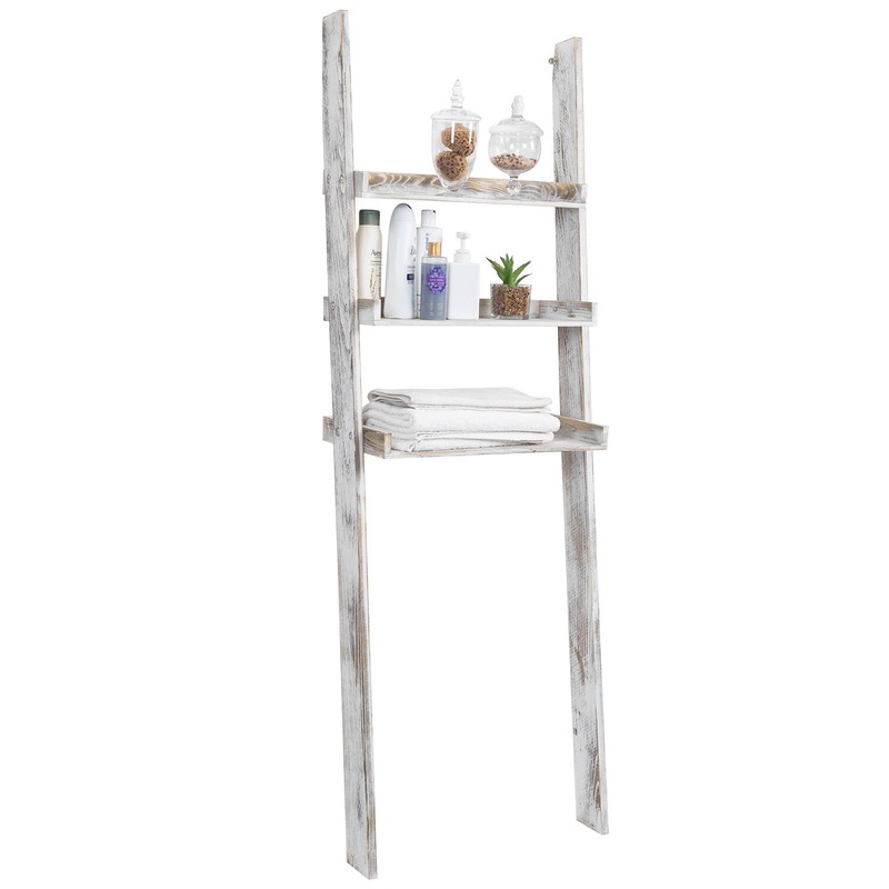 Ervey 15.64'' W x 66.43'' H x 23.22'' D Solid Wood Over-The-Toilet Storage