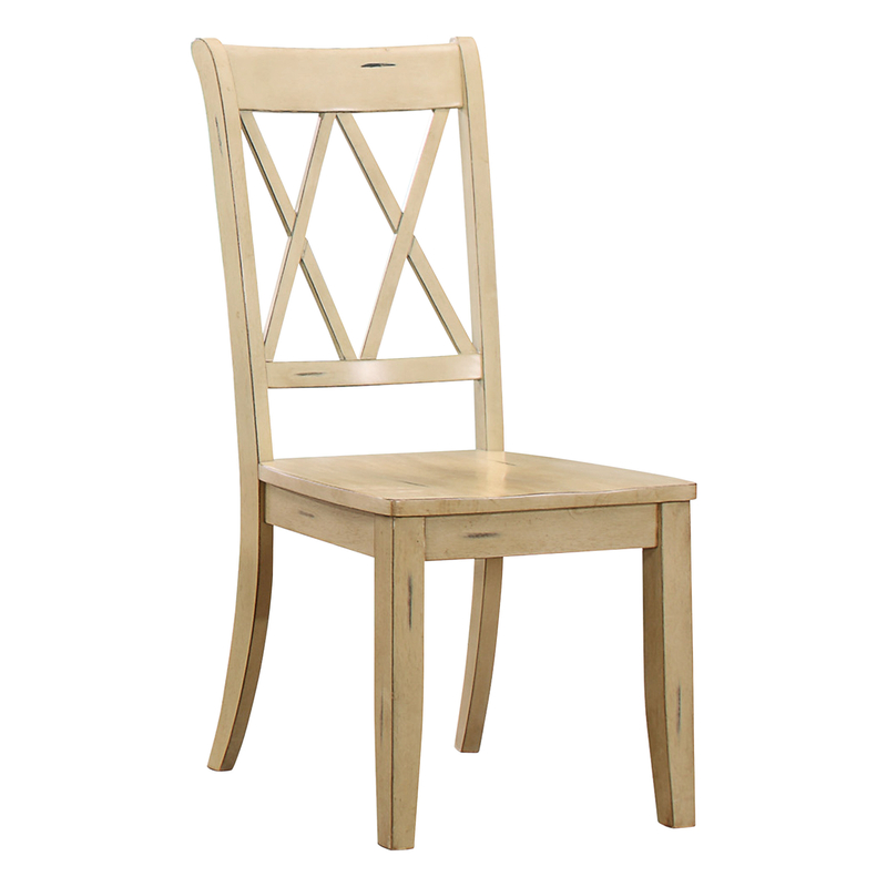Eshell Solid Wood Cross Back Side Chair