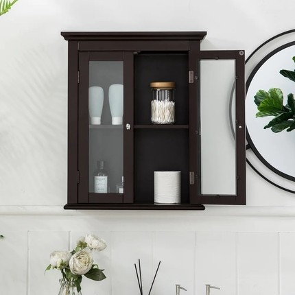 Wall Mounted Cabinet with Glass Doors - Ideas on Foter