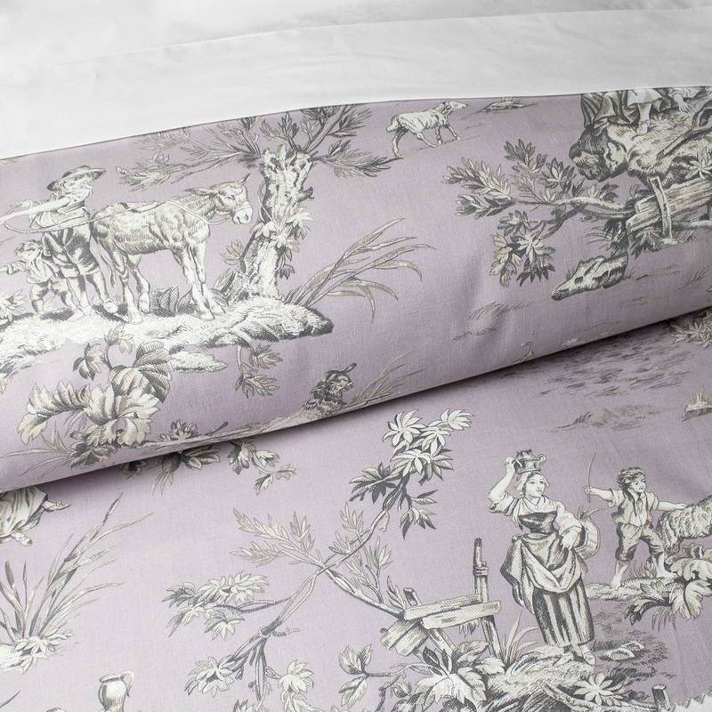 purple toile comforter