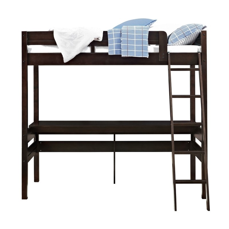 Everiz Twin Solid Wood Loft Bed with Built-in-Desk by Isabelle & Max™