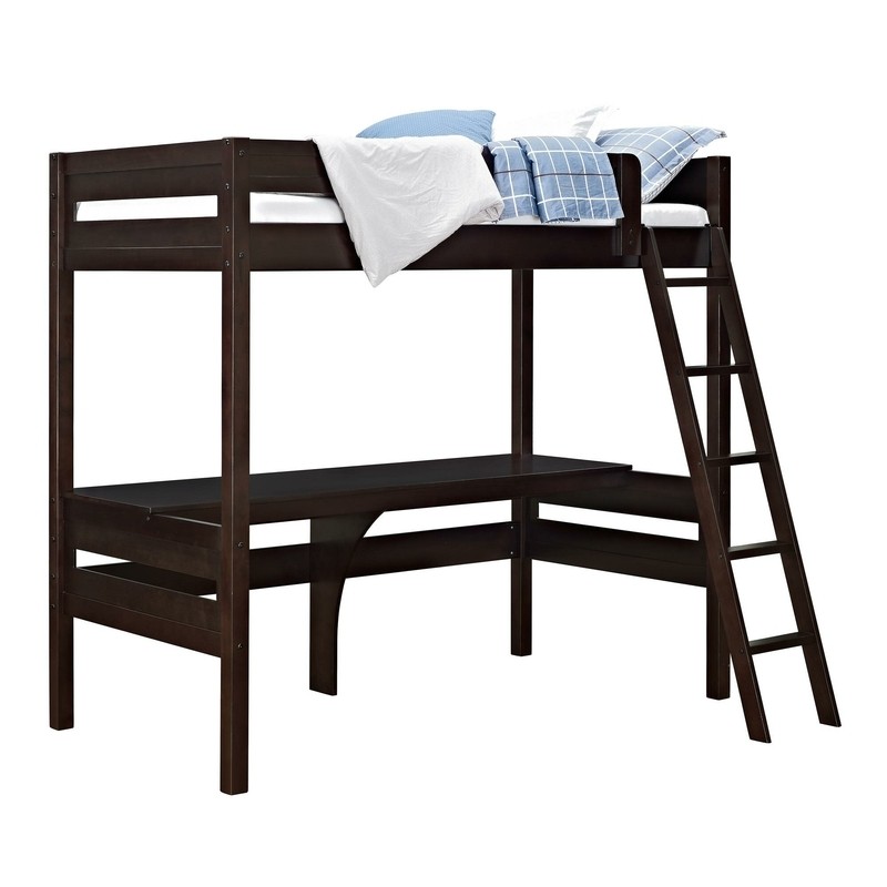 Everiz Twin Solid Wood Loft Bed with Built-in-Desk by Isabelle & Max™