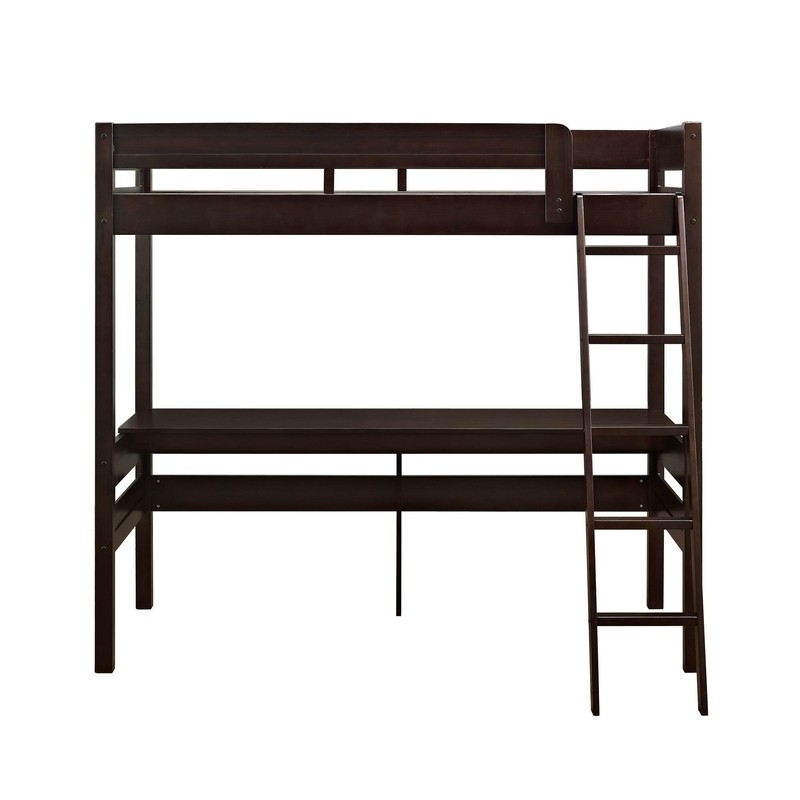 Everiz Twin Solid Wood Loft Bed with Built-in-Desk by Isabelle & Max™