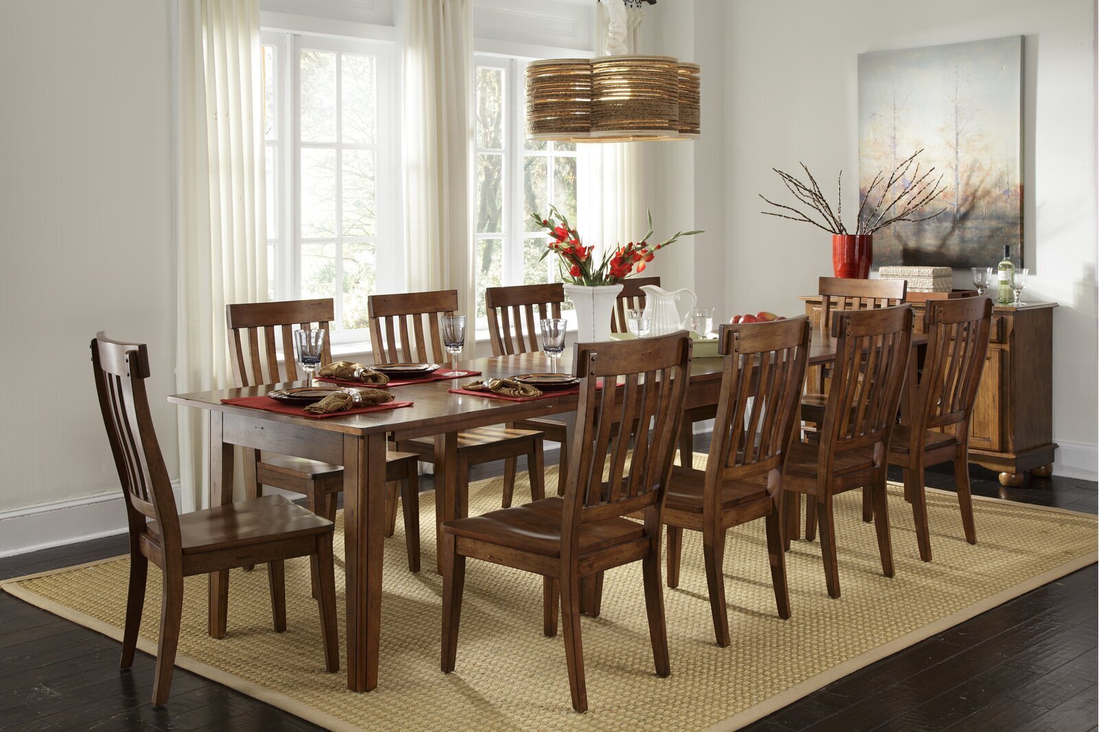 extension dining table seats 10