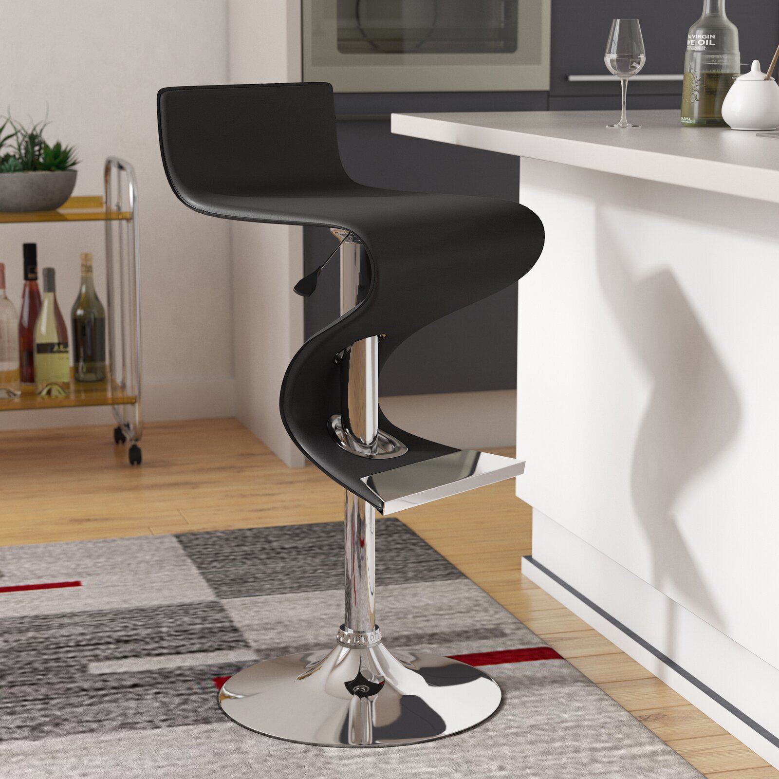 Extended S Shaped Bar Stool