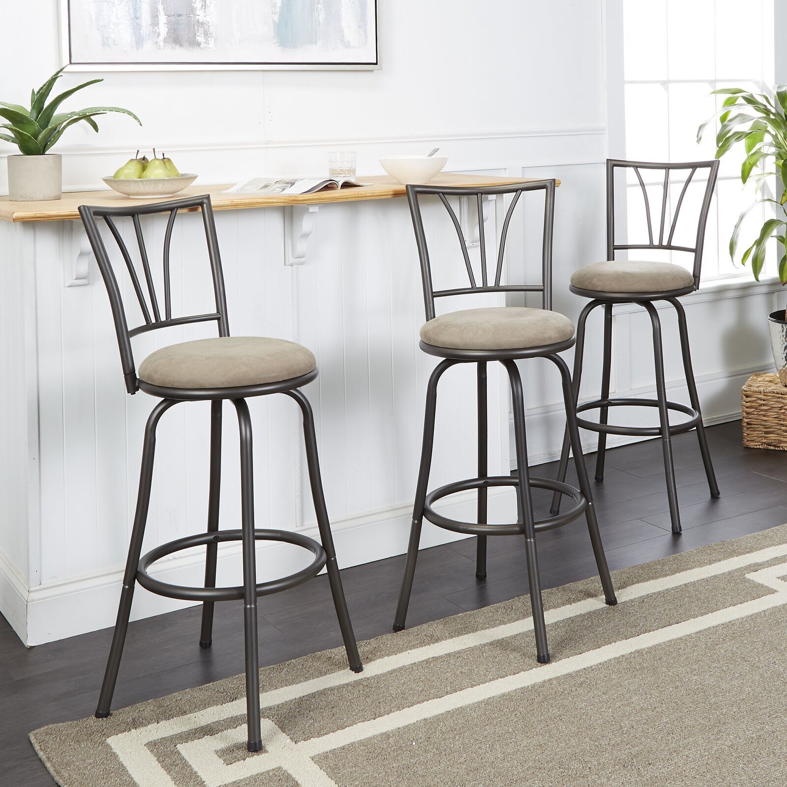 Extra tall bar stools 36 inch seat height with footrest