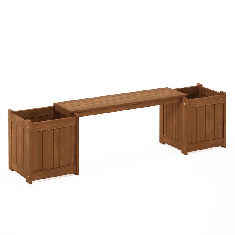 Fallah Wooden Planter Bench