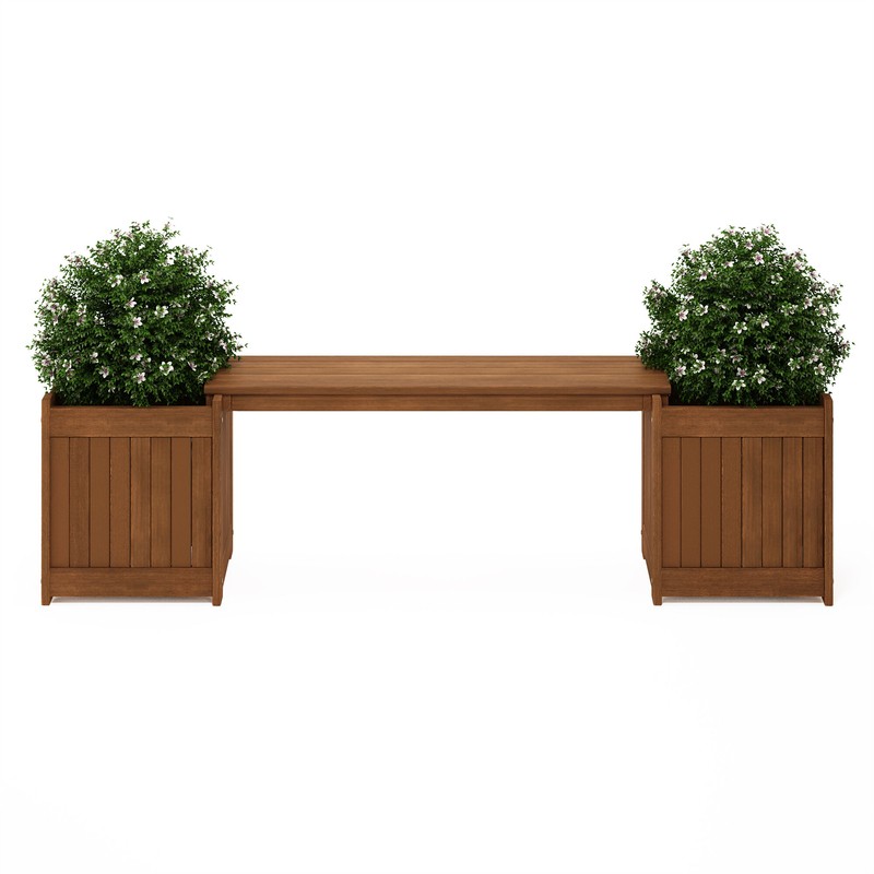 Fallah Wooden Planter Bench
