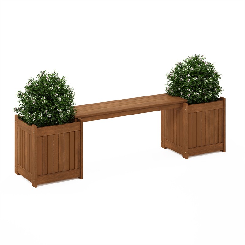 Fallah Wooden Planter Bench