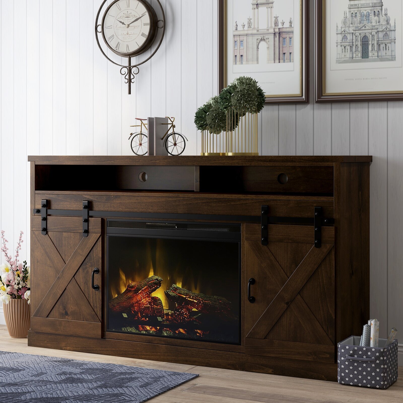 Farmhouse Tv Stand Fireplace