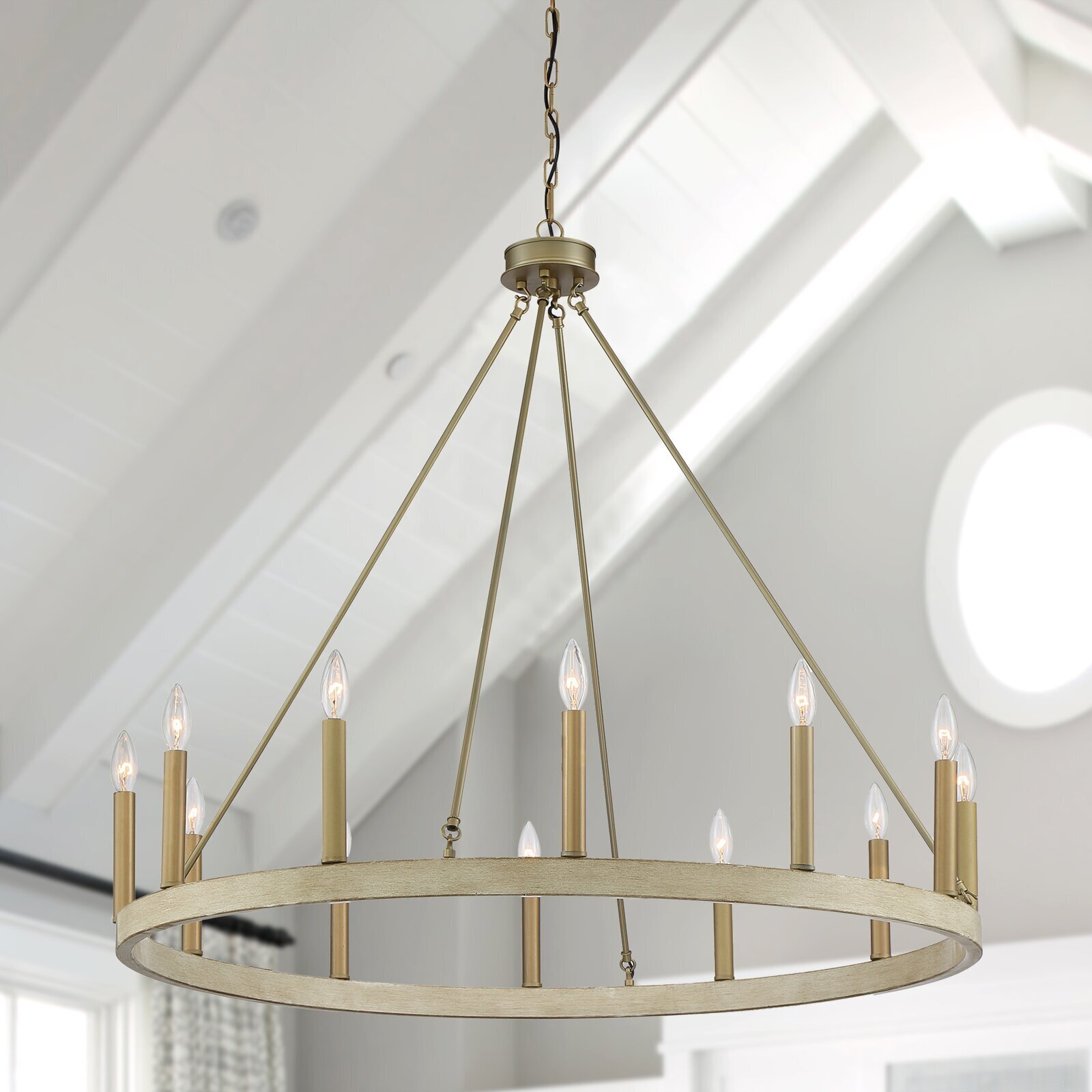 Faux Candle Chandelier 