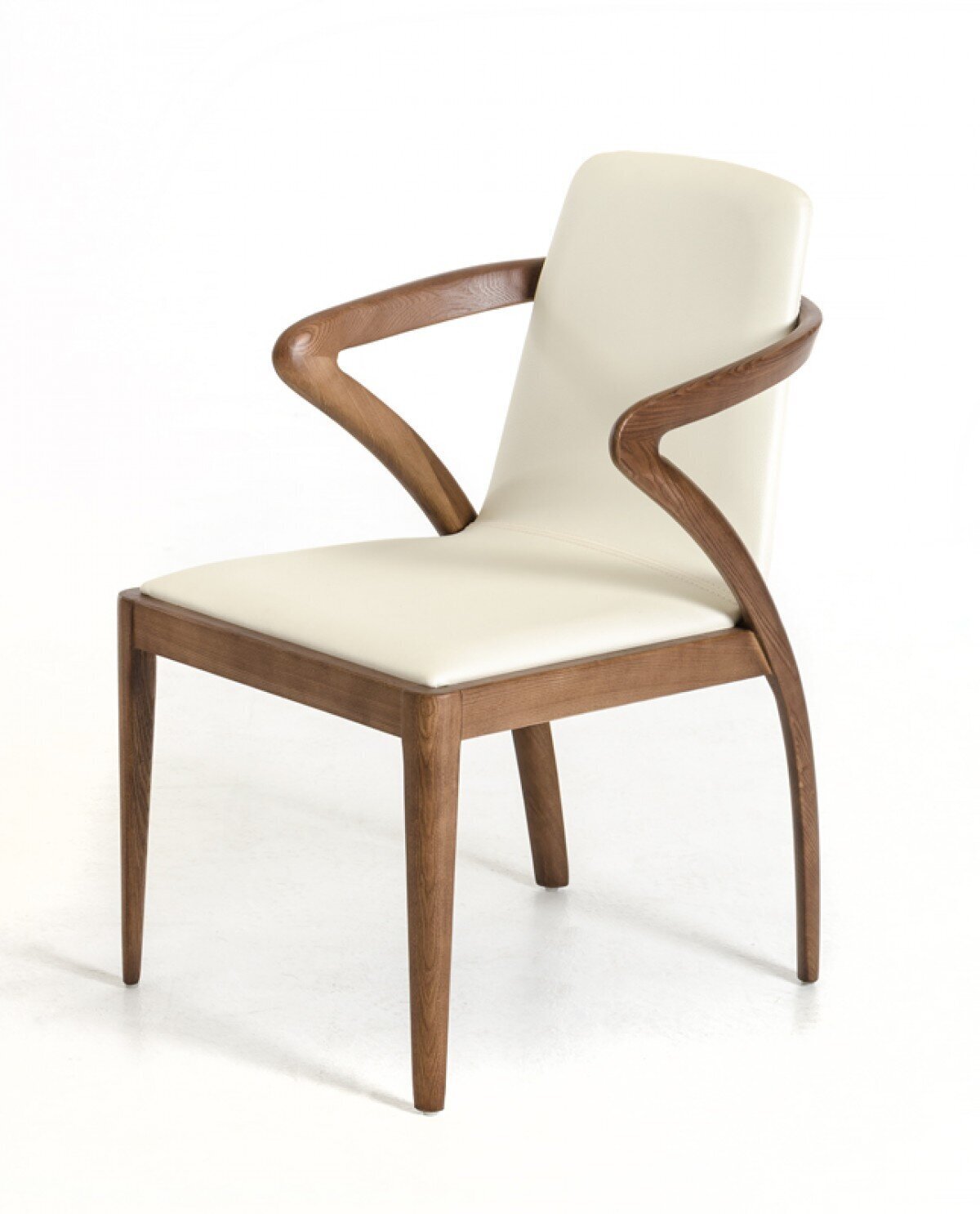 Faux Leather Japandi Dining Chair
