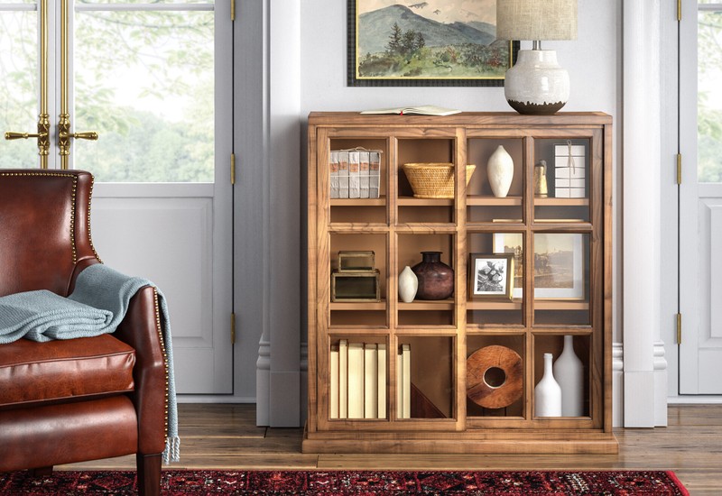 Fayette 40.2'' H x 39'' W Solid Wood Standard Bookcase