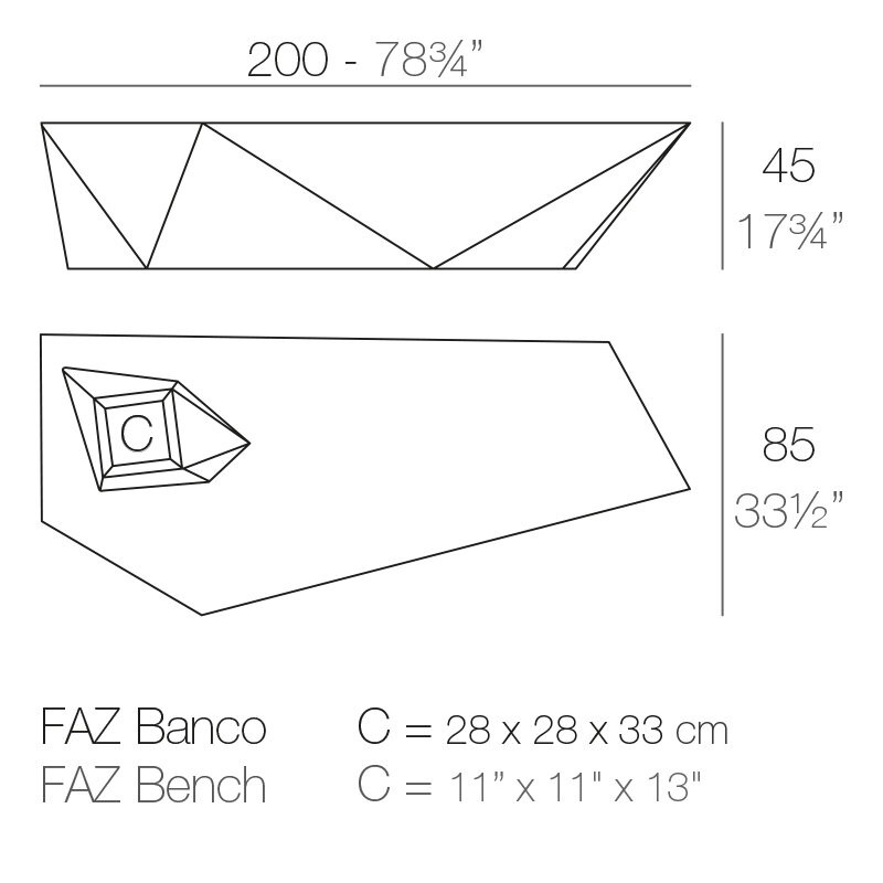 Faz Planter Bench