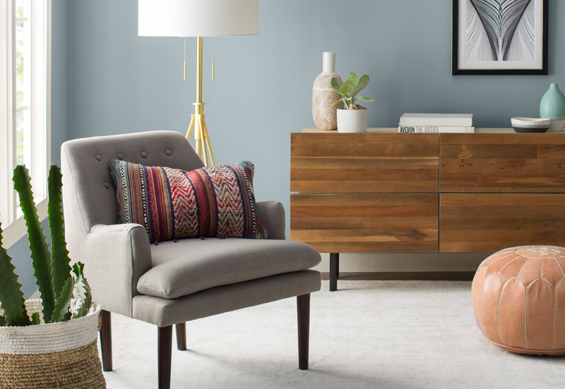 Finchley 20'' Wide Round Floral Pouf Ottoman