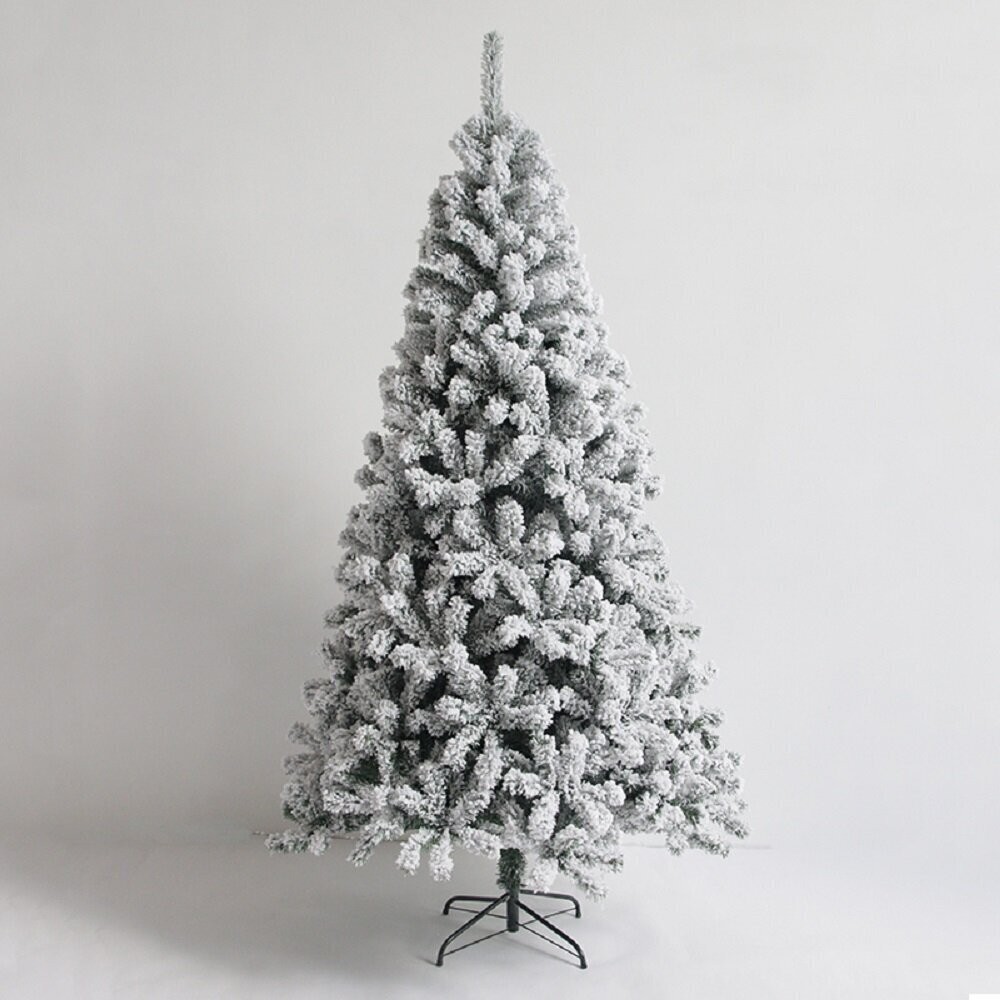 Flat wall Christmas tree with snow