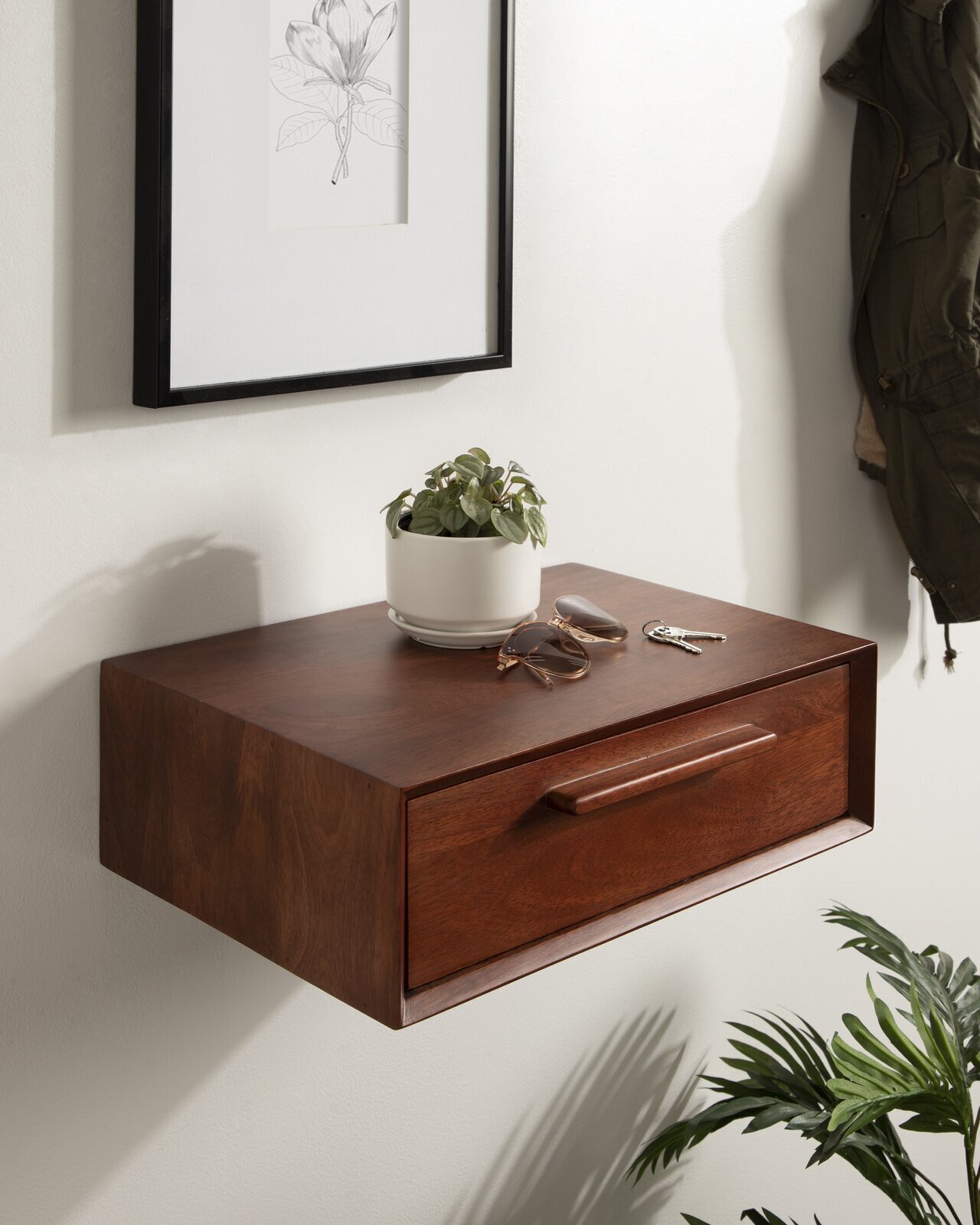 Floating Shelf Drawer for Entryway