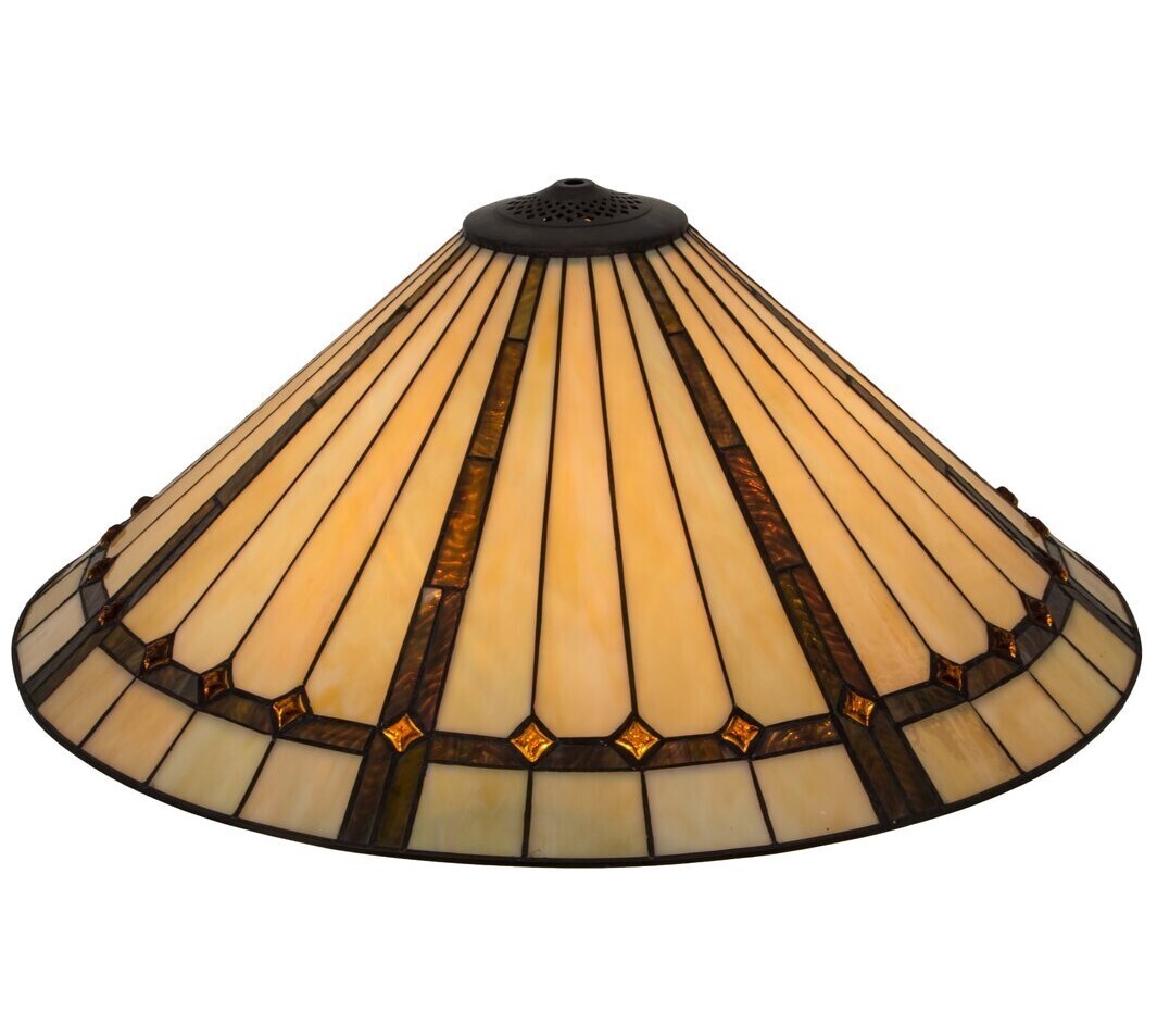 New Craftsmen Green Empire Style Mica Lamp Shade 7 1/2" x 16" x 8" #MS718G 