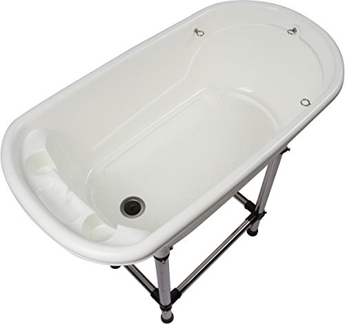 Flying Pig Pet Dog Cat Washing Shower Grooming Portable Bath Tub (White, 37.25"x19.25"x35.25")