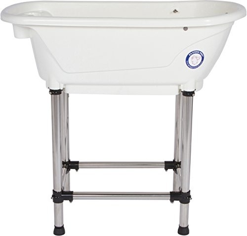 Flying Pig Pet Dog Cat Washing Shower Grooming Portable Bath Tub (White, 37.25"x19.25"x35.25")