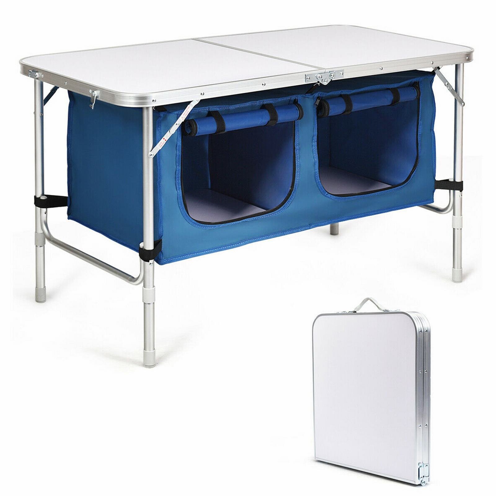 Foldable Camping Table With Storage