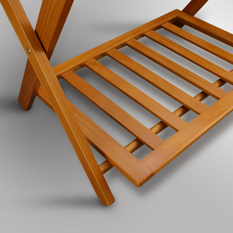 Wzhjf-jfh Log color luggage rack/foldable solid wood rack/hotel room floor multi-function wooden storage rack 