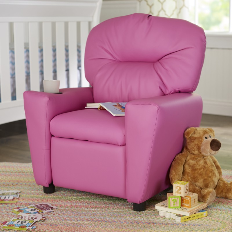 Forman Kids Recliner and Ottoman with Cup Holder