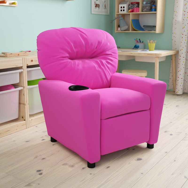 Forman Kids Recliner and Ottoman with Cup Holder