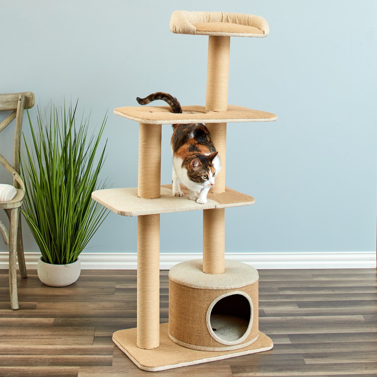 Four Level Polyester Cat Tree