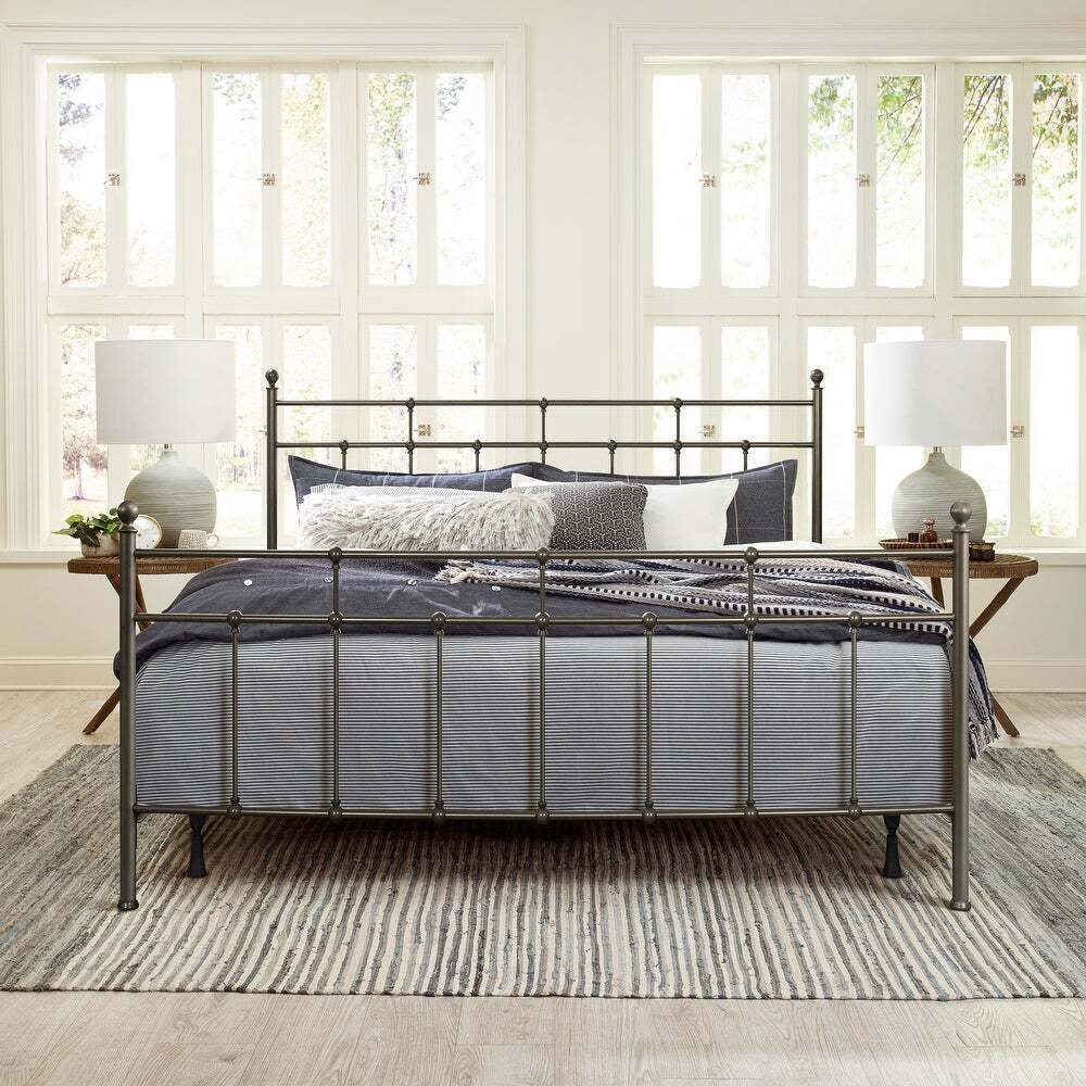 Four Post Bed in Antique Metal