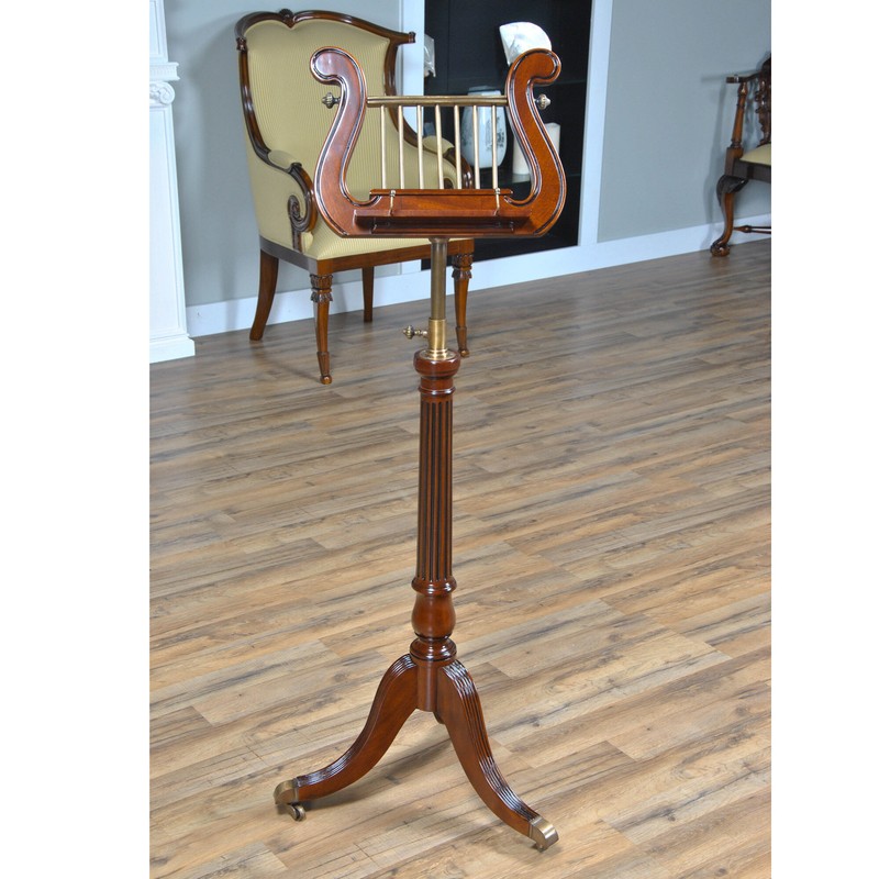 Free Form Pedestal Mahogany Plant Stand