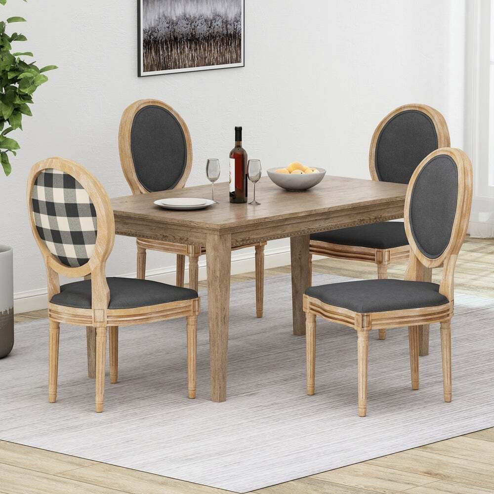 French Style Retro Kitchen Chairs Set of 4